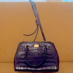 Michael Kors black patent satchel